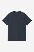 S/S AMERICAN SCRIPT T-SHIRT - deep night
