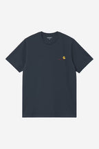 S/S AMERICAN SCRIPT T-SHIRT - deep night