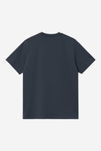 S/S AMERICAN SCRIPT T-SHIRT - deep night
