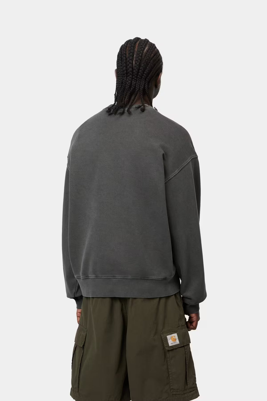 NELSON SWEAT - black garment dyed