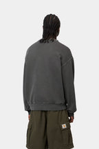 NELSON SWEAT - black garment dyed