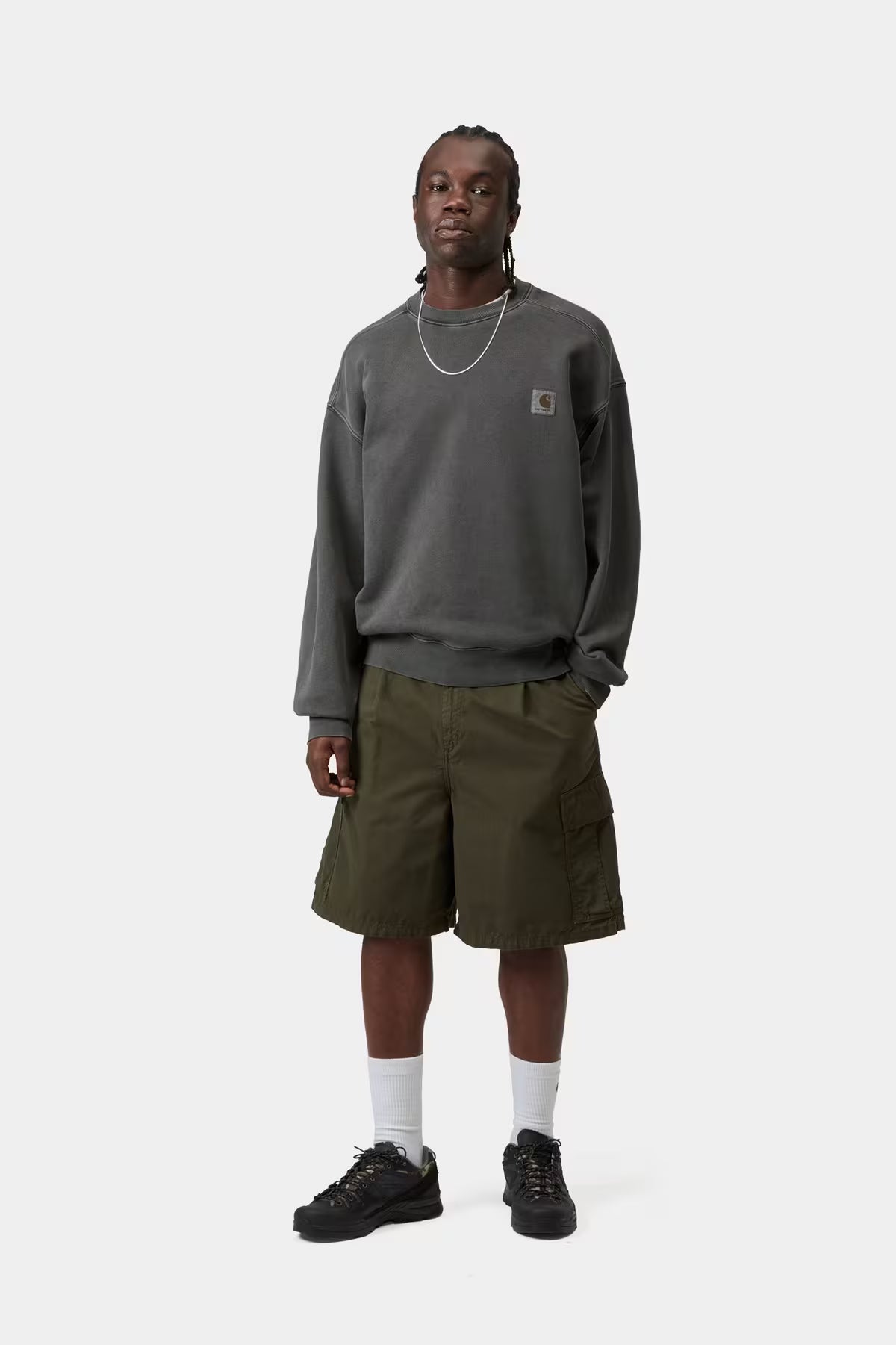 NELSON SWEAT - black garment dyed