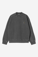 NELSON SWEAT - black garment dyed