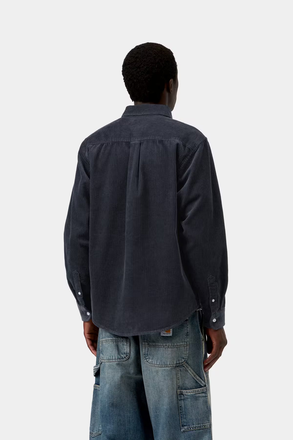 L/S MADISON CORD SHIRT - dark navy
