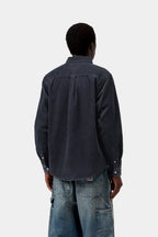 L/S MADISON CORD SHIRT - dark navy