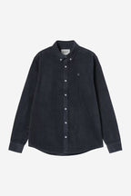 L/S MADISON CORD SHIRT - dark navy