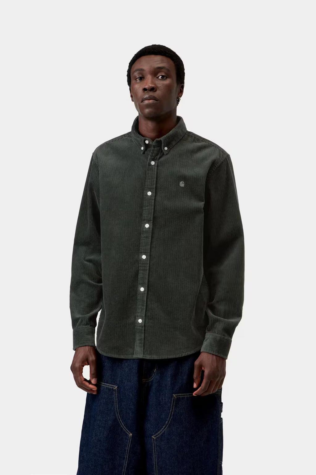 L/S MADISON CORD SHIRT - raven