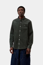 L/S MADISON CORD SHIRT - raven
