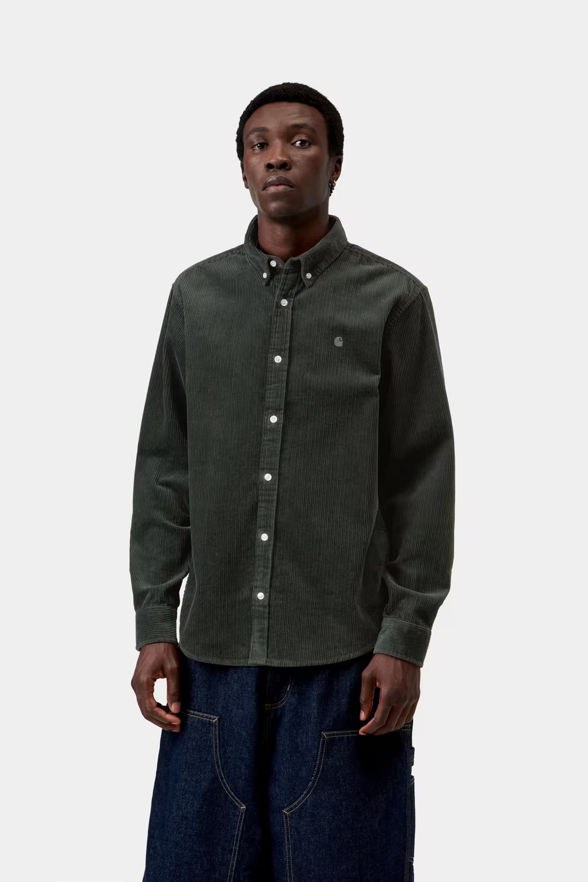 L/S MADISON CORD SHIRT - raven