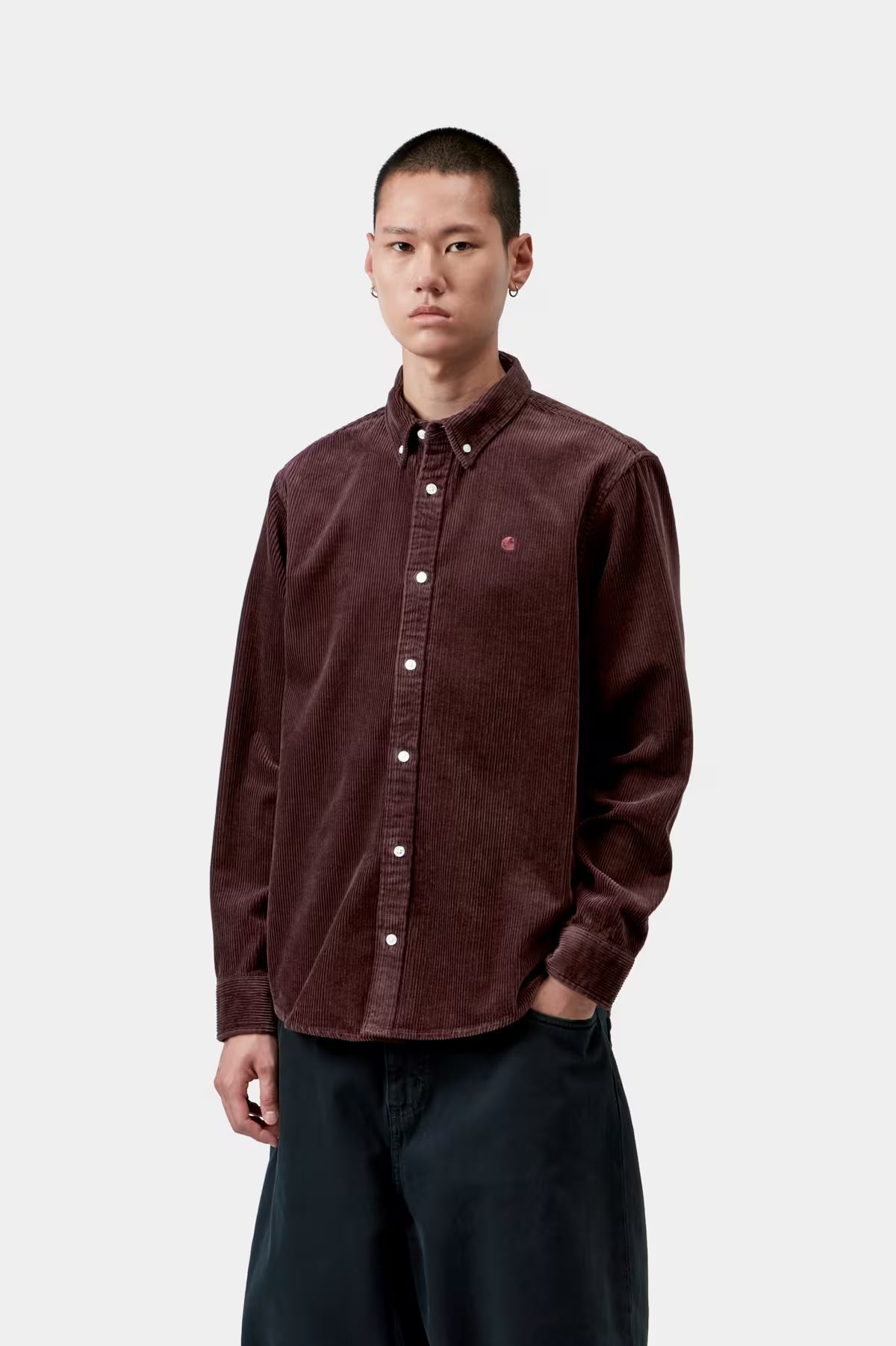 L/S MADISON CORD SHIRT - amarone
