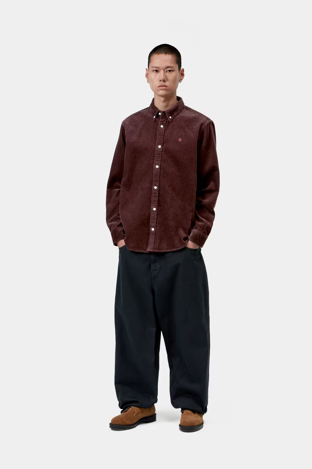 L/S MADISON CORD SHIRT - amarone