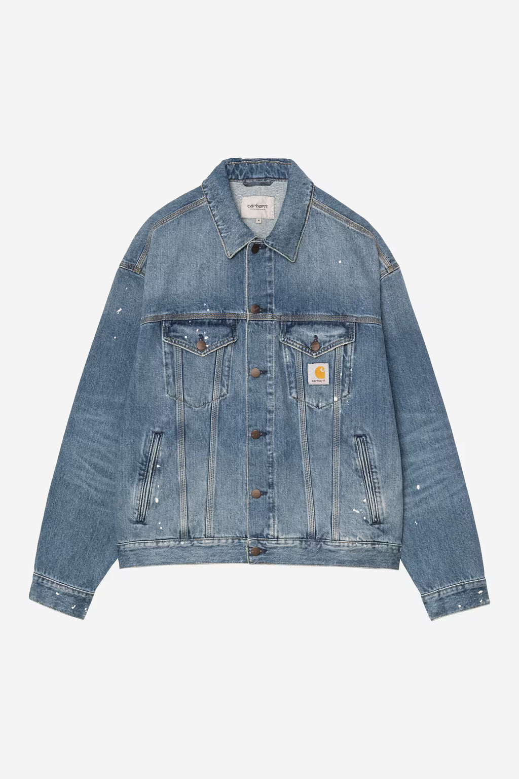 HELSTON JACKET - blue destroy wash/splatter