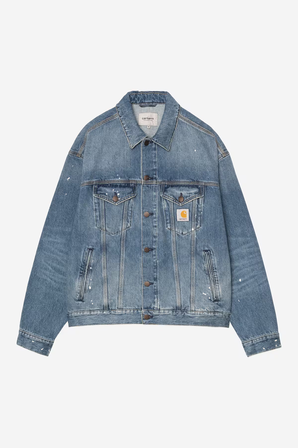 HELSTON JACKET - blue destroy wash/splatter