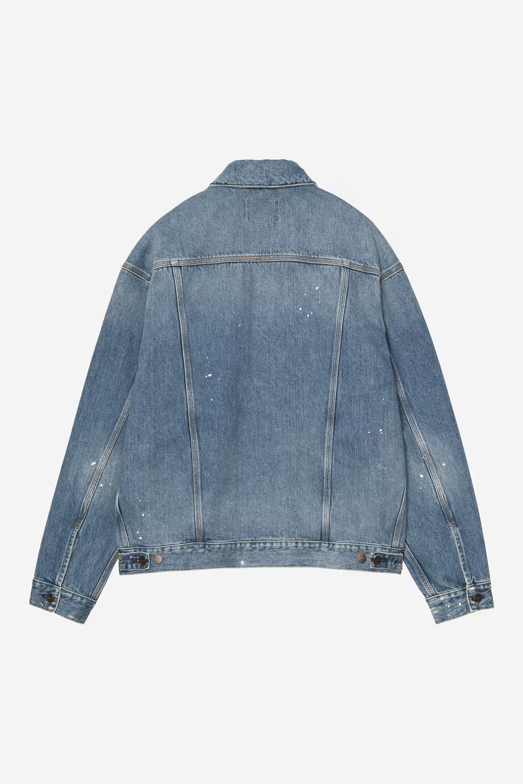 HELSTON JACKET - blue destroy wash/splatter