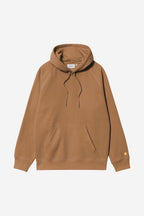 HOODED CHASE SWEAT - hamilton brown/gold
