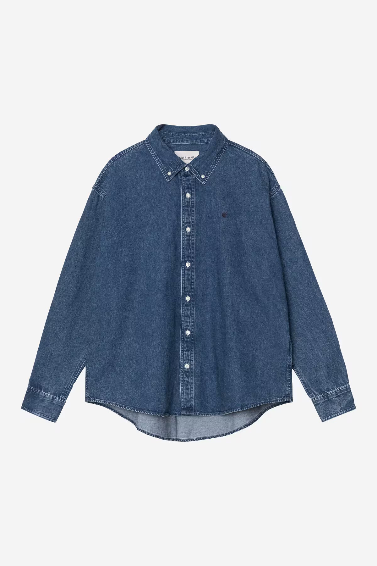 L/S LUCAS SHIRT - blue stone washed