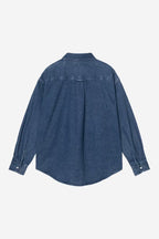 L/S LUCAS SHIRT - blue stone washed