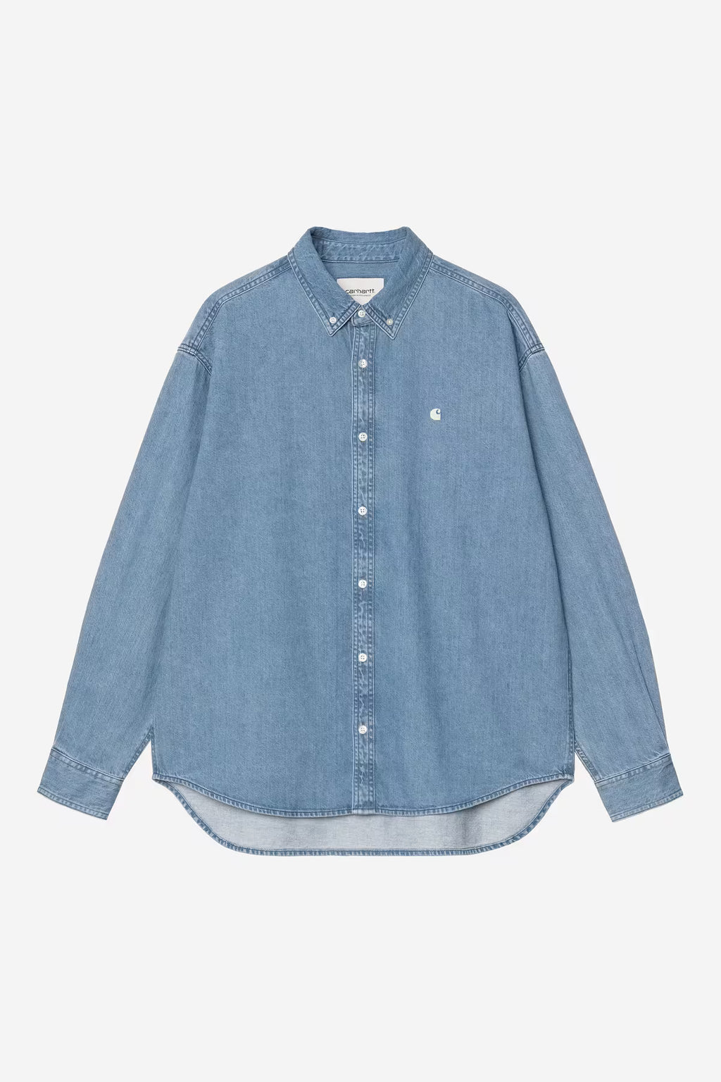 L/S LUCAS SHIRT - blue bleached