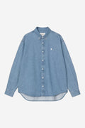 L/S LUCAS SHIRT - blue bleached