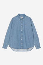 L/S LUCAS SHIRT - blue bleached