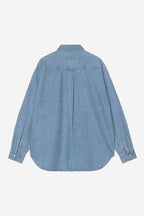 L/S LUCAS SHIRT - blue bleached