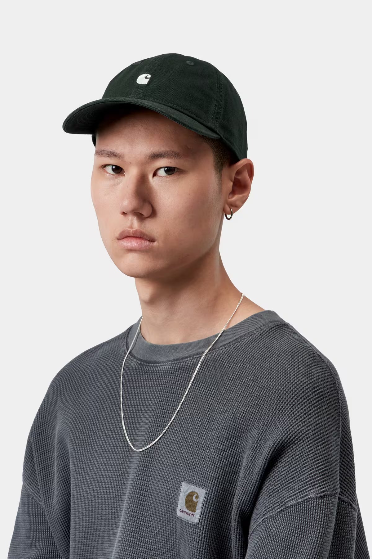 MADISON LOGO CAP - dark scarab/white