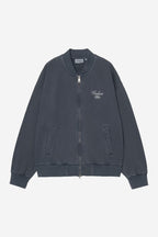 LONGHAND BOMBER - carbon/white garment dyed