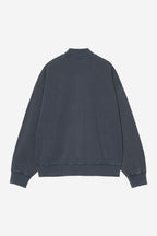 LONGHAND BOMBER - carbon/white garment dyed