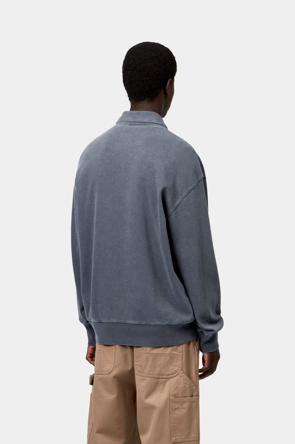 HARPER POLO - carbon garment dyed