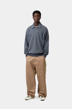 HARPER POLO - carbon garment dyed