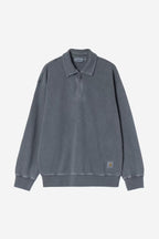 HARPER POLO - carbon garment dyed