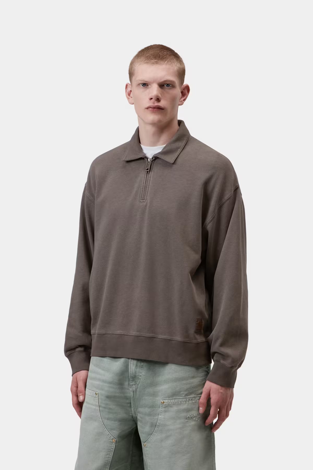 HARPER POLO - tobacco garment dyed