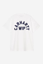 S/S ARCH SCRIPT T-SHIRT - white/dark navy