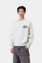 ARCH SCRIPT SWEAT - ash heather/dark navy stone washed