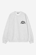 ARCH SCRIPT SWEAT - ash heather/dark navy stone washed