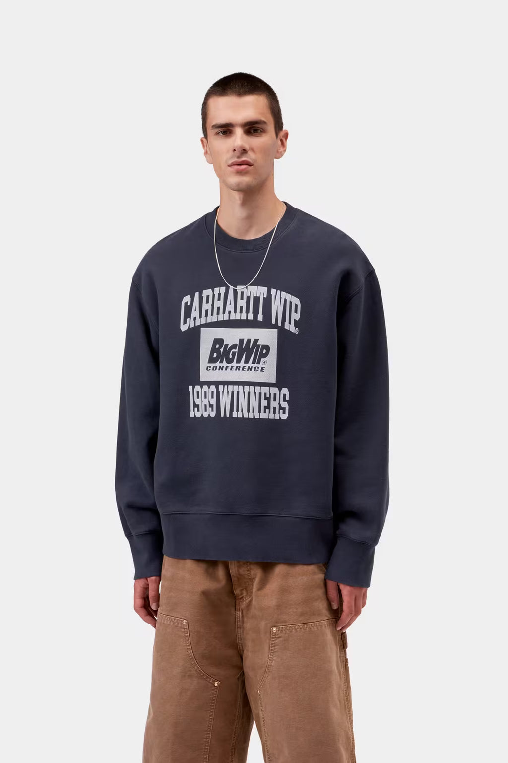 1989 WINNERS SWEAT - dark navy heavy stone wash