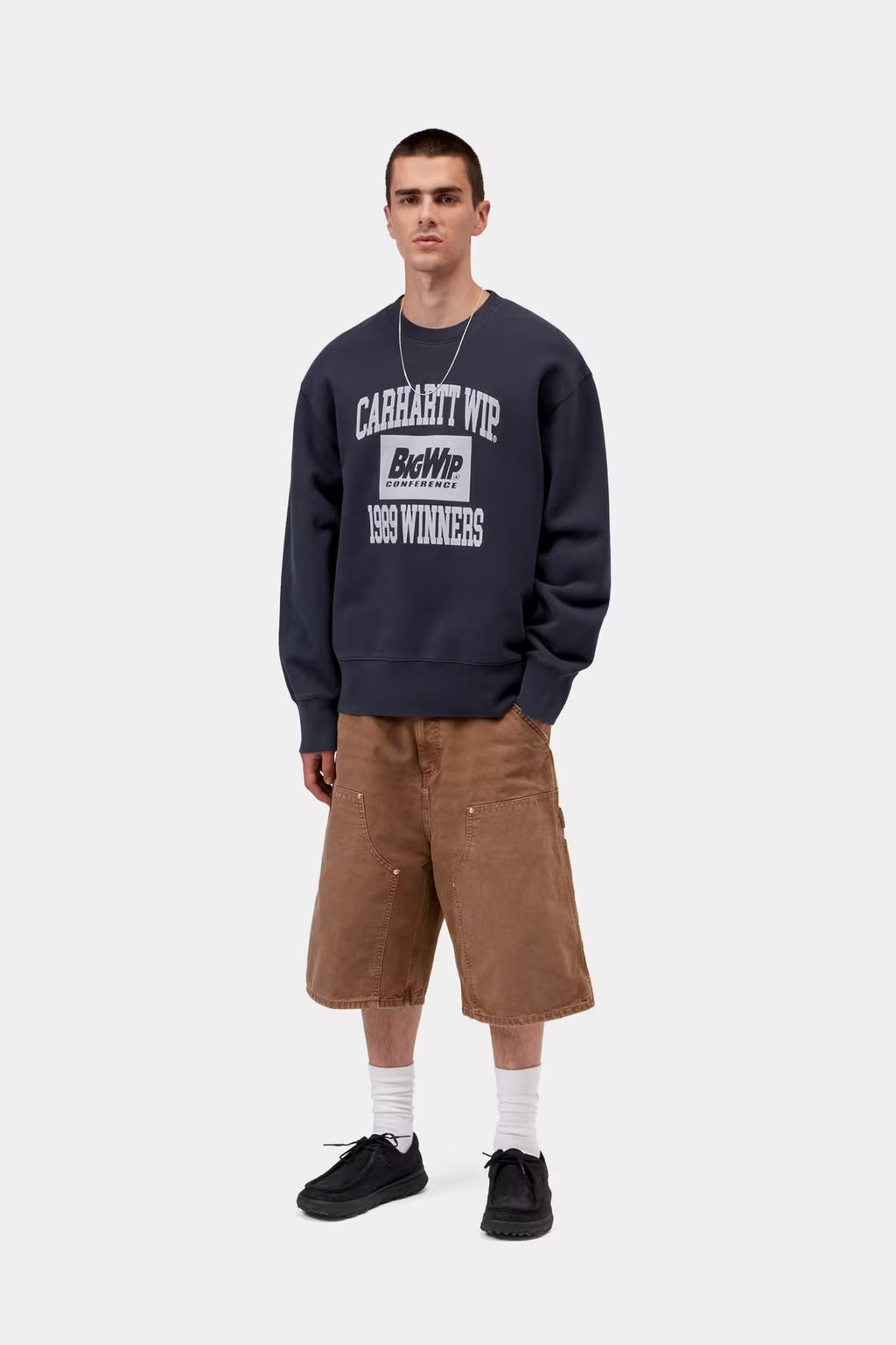 1989 WINNERS SWEAT - dark navy heavy stone wash