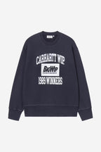 1989 WINNERS SWEAT - dark navy heavy stone wash