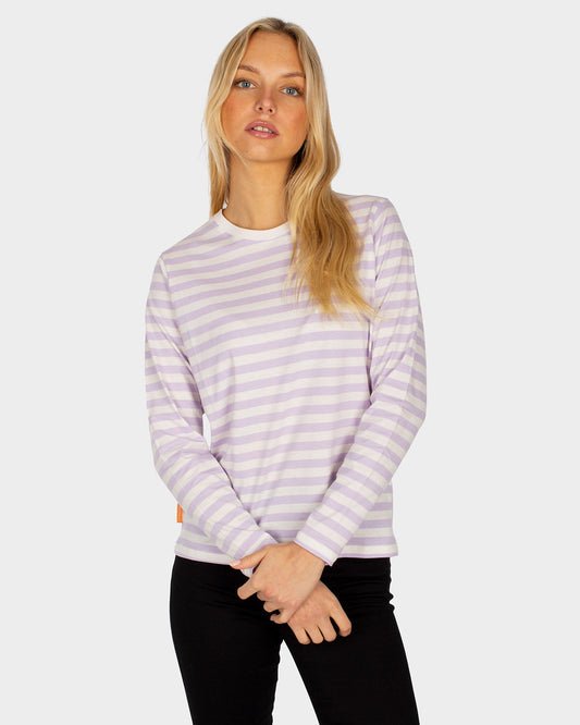 L/S STRIPE FLAG - violett