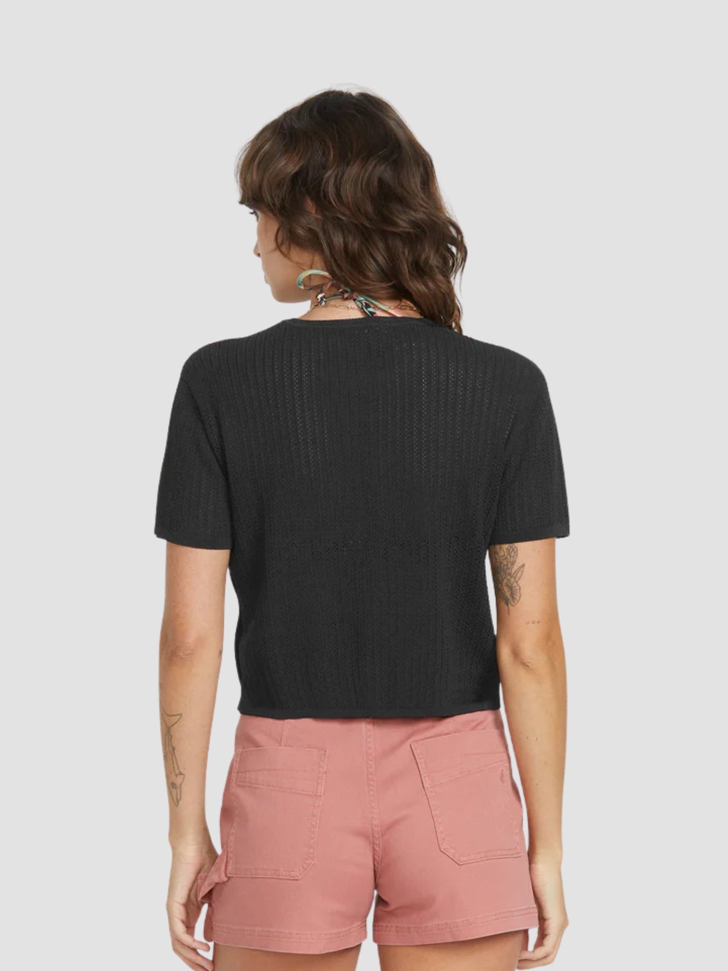 MESHY BEACH SS - black