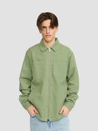 OVERSHIRT W. ZIPPER (3922) - light army