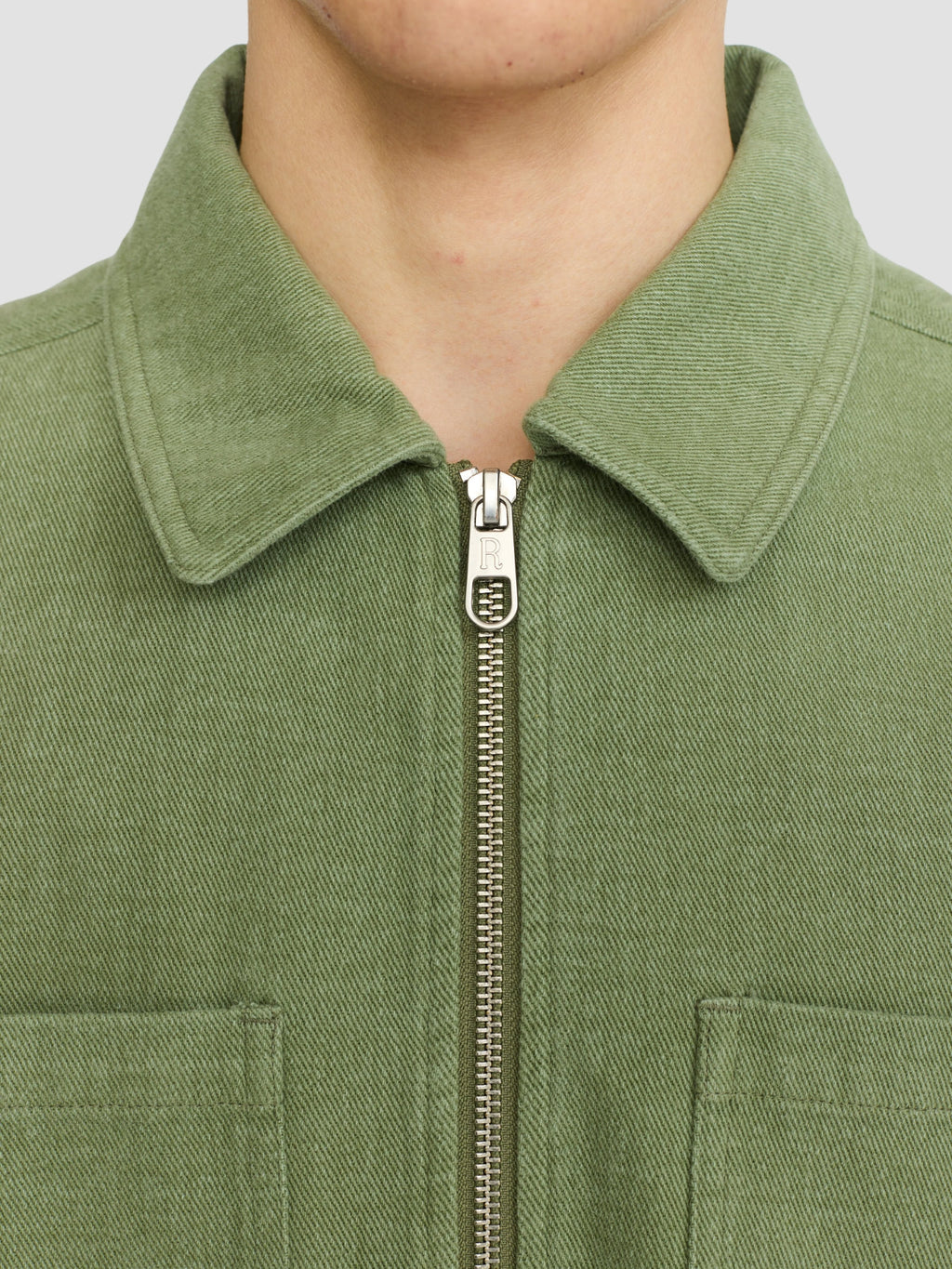 OVERSHIRT W. ZIPPER (3922) - light army