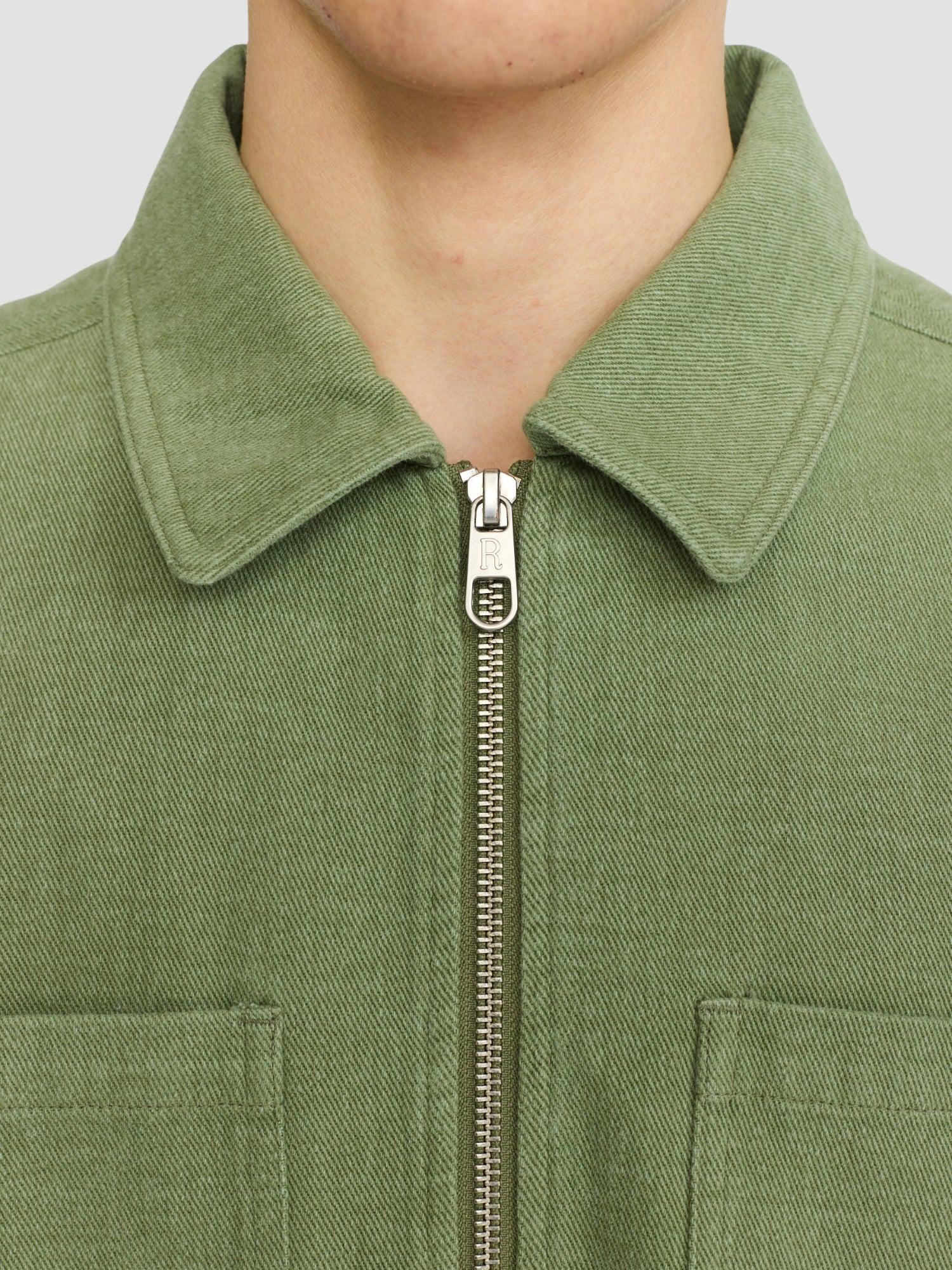 OVERSHIRT W. ZIPPER (3922) - light army