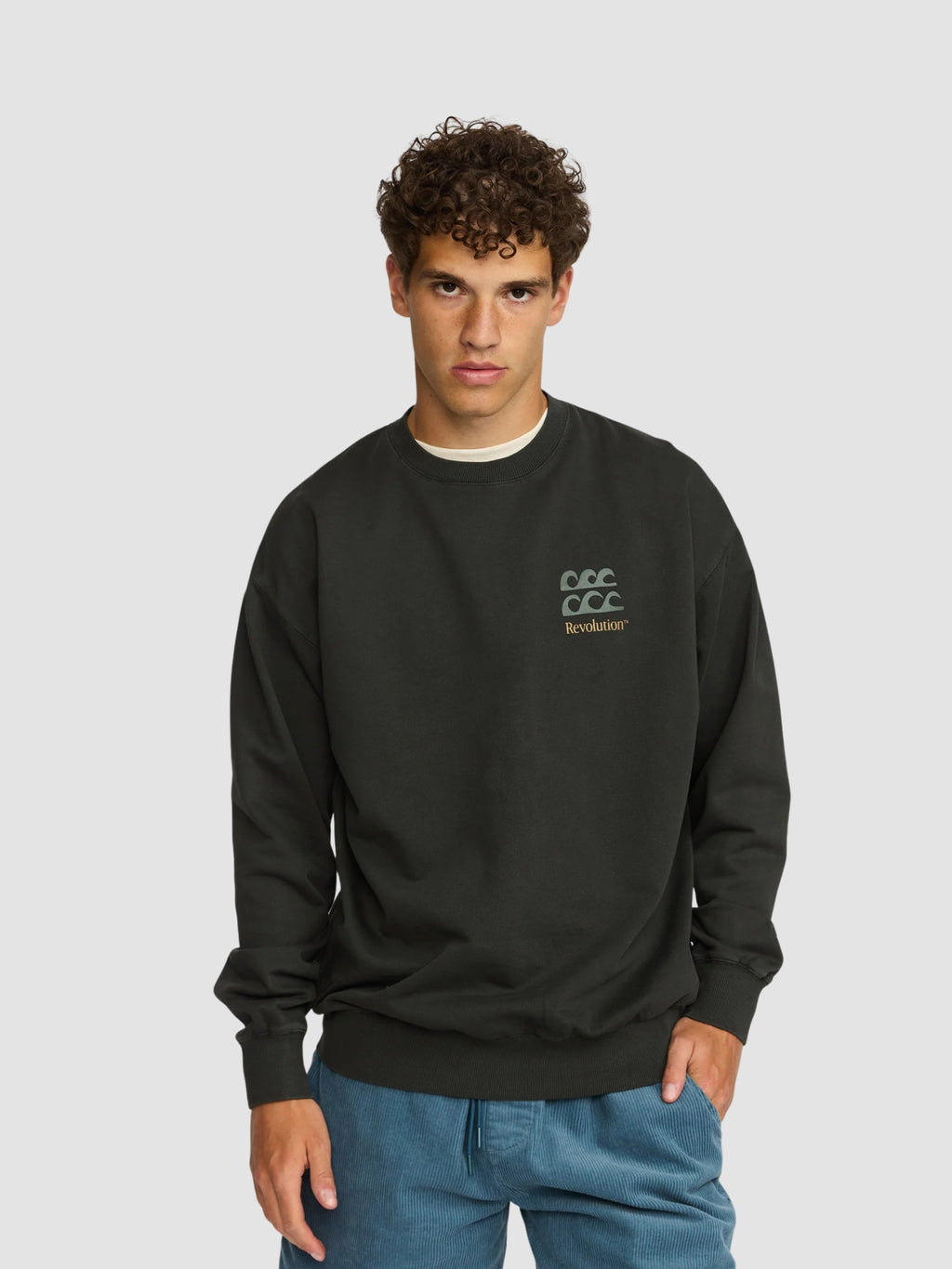 PRINTED CREWNECK SUM (2810) - black