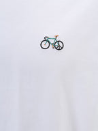 PEACERIDE EMB TEE - white