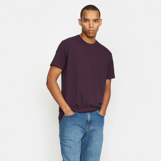 REGULAR T-SHIRT (1051) - darkpurple melange