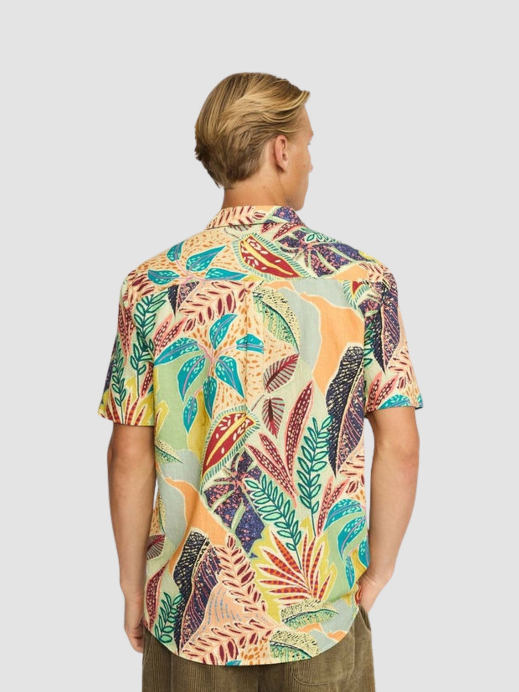 SHORT SLEEVED CUBAN SHIRT (3246) - orange