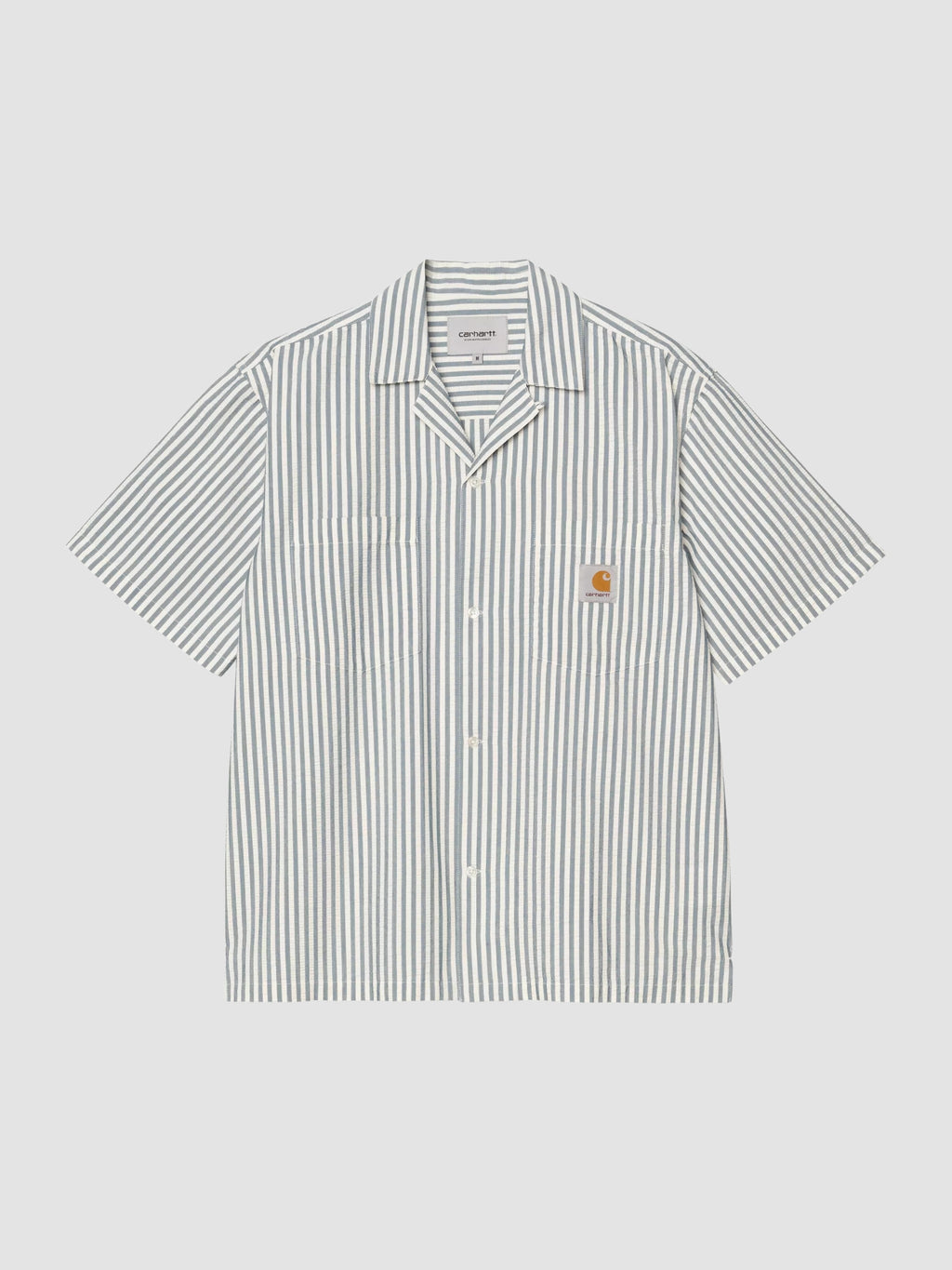 S/S LEAVEL SHIRT - leavel stripe/blue river