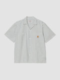 S/S LEAVEL SHIRT - leavel stripe/blue river