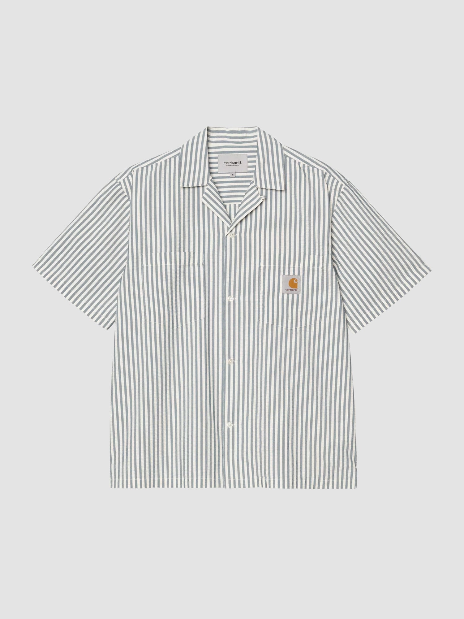 S/S LEAVEL SHIRT - leavel stripe/blue river